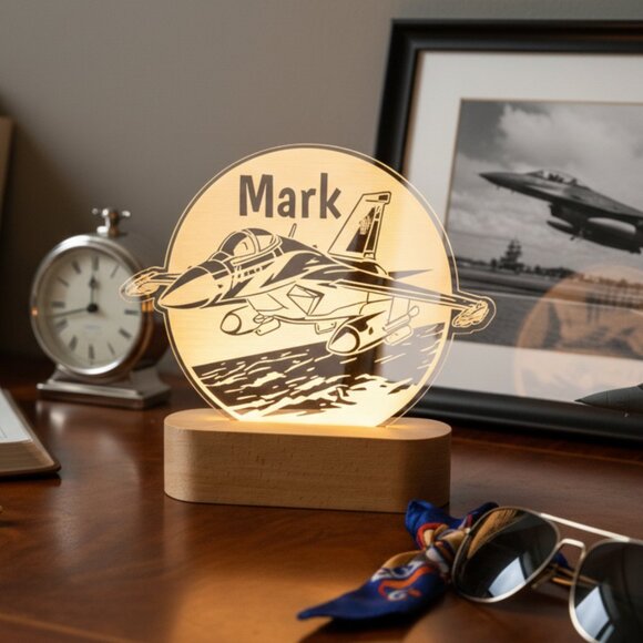 Jet Airplane Custom Name Lamp • Personalized LED Cloud Decor • Kids Gift - Picture 8 of 8